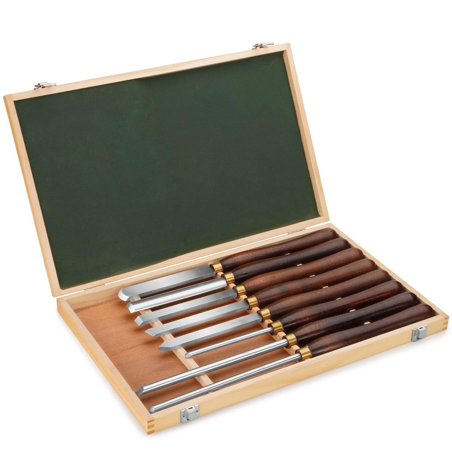 Woodworking 8-Piece HSS Wood Turning Tools Lathe Chisel Set