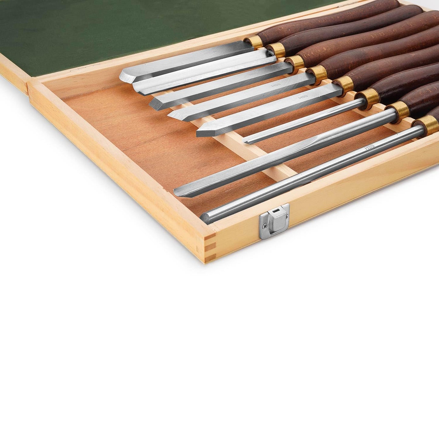 Woodworking 8-Piece HSS Wood Turning Tools Lathe Chisel Set