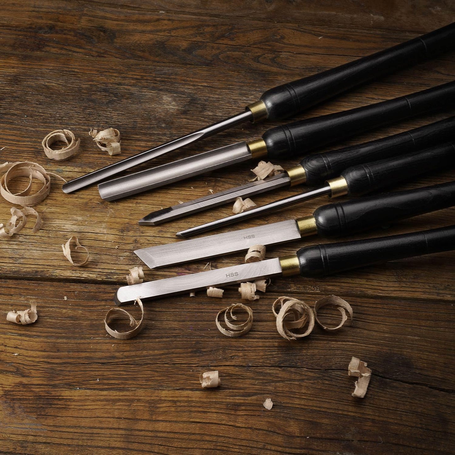 16-to-22-Inch HSS Wood Turning Tools Lathe Chisel Set of 6 pcs