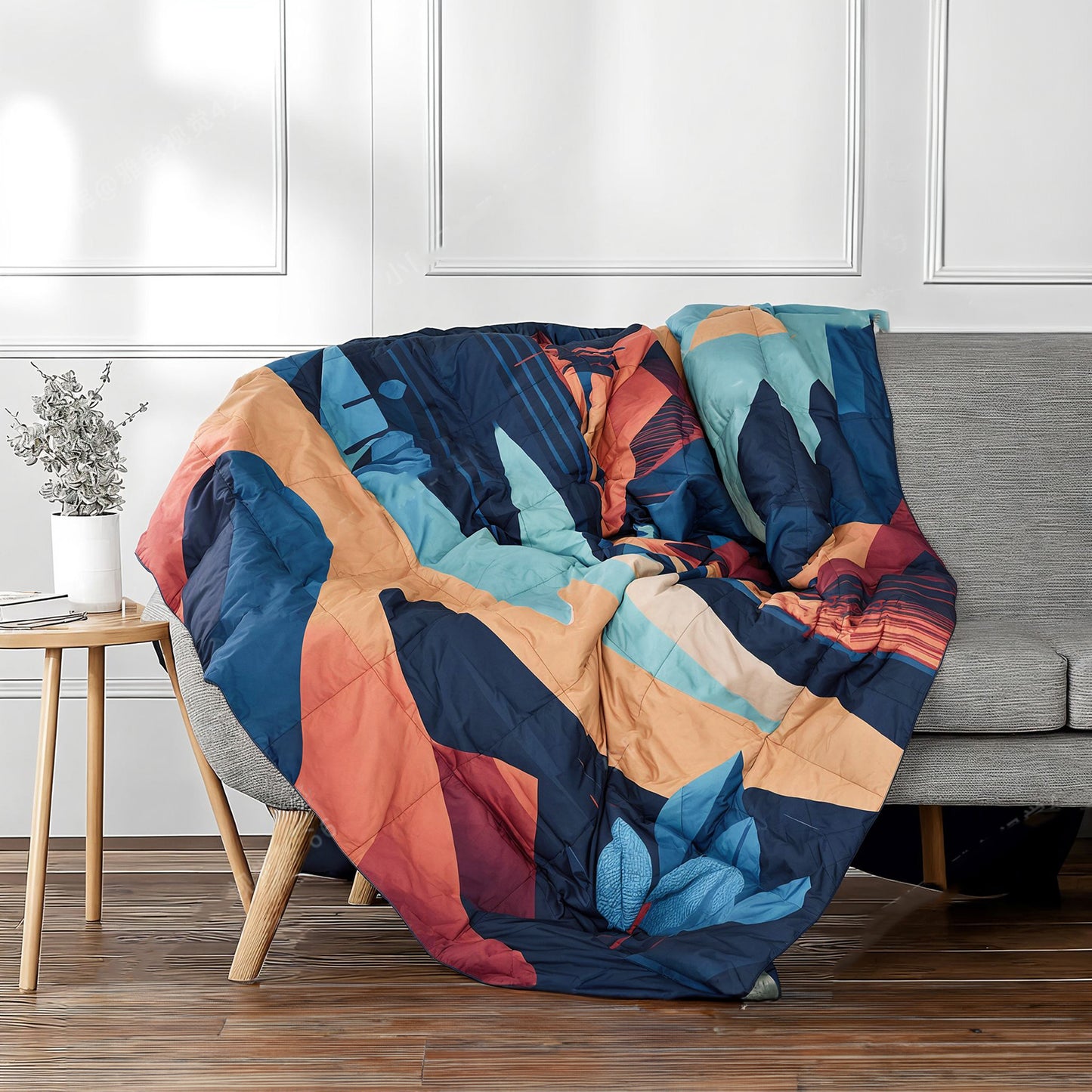 Down Camping Blanket (Mountain Sunset)