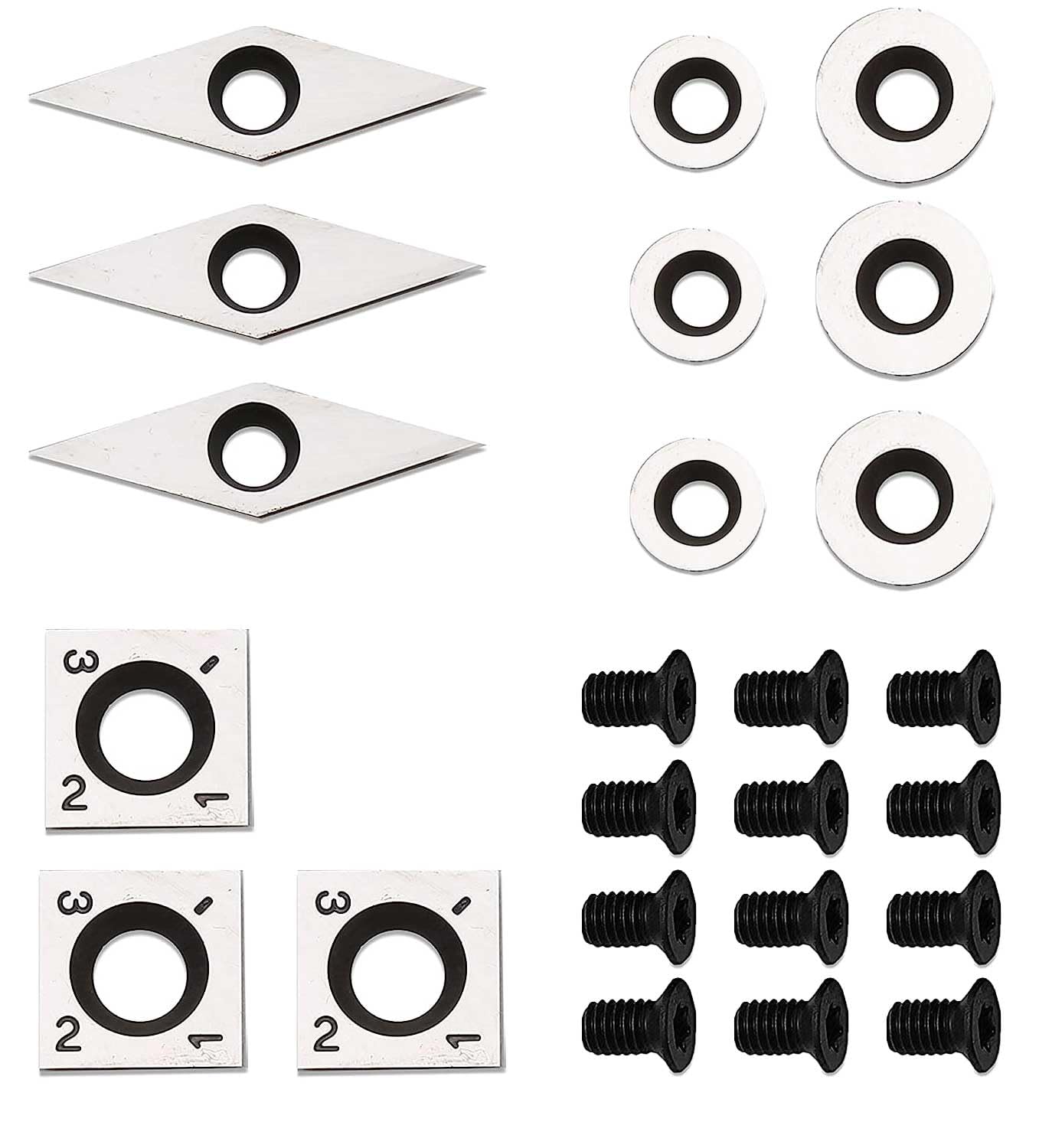 12-Piece Carbide Cutter Inserts Replacement