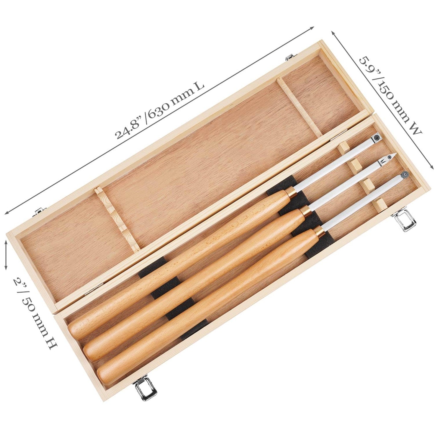 Woodturning Carbide Lathe Tools, set of 3