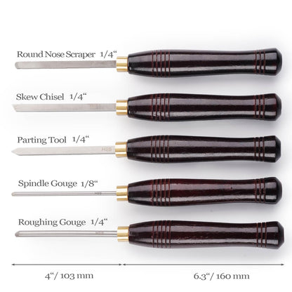 HSS Wood Turning Mini Chisel Set of 5 pcs