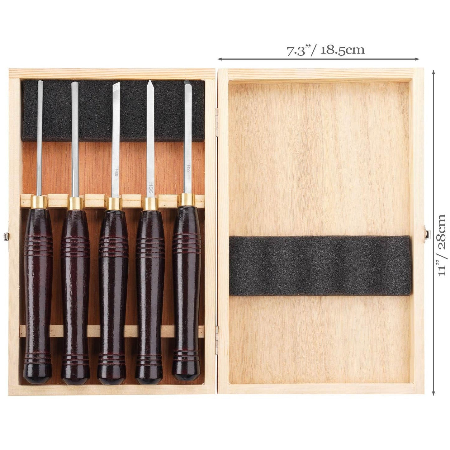 HSS Wood Turning Mini Chisel Set of 5 pcs
