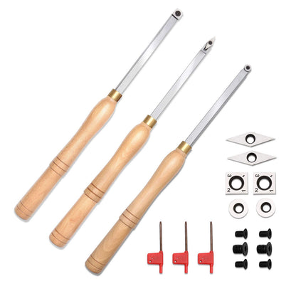 Woodturning Carbide Lathe Tools, set of 3