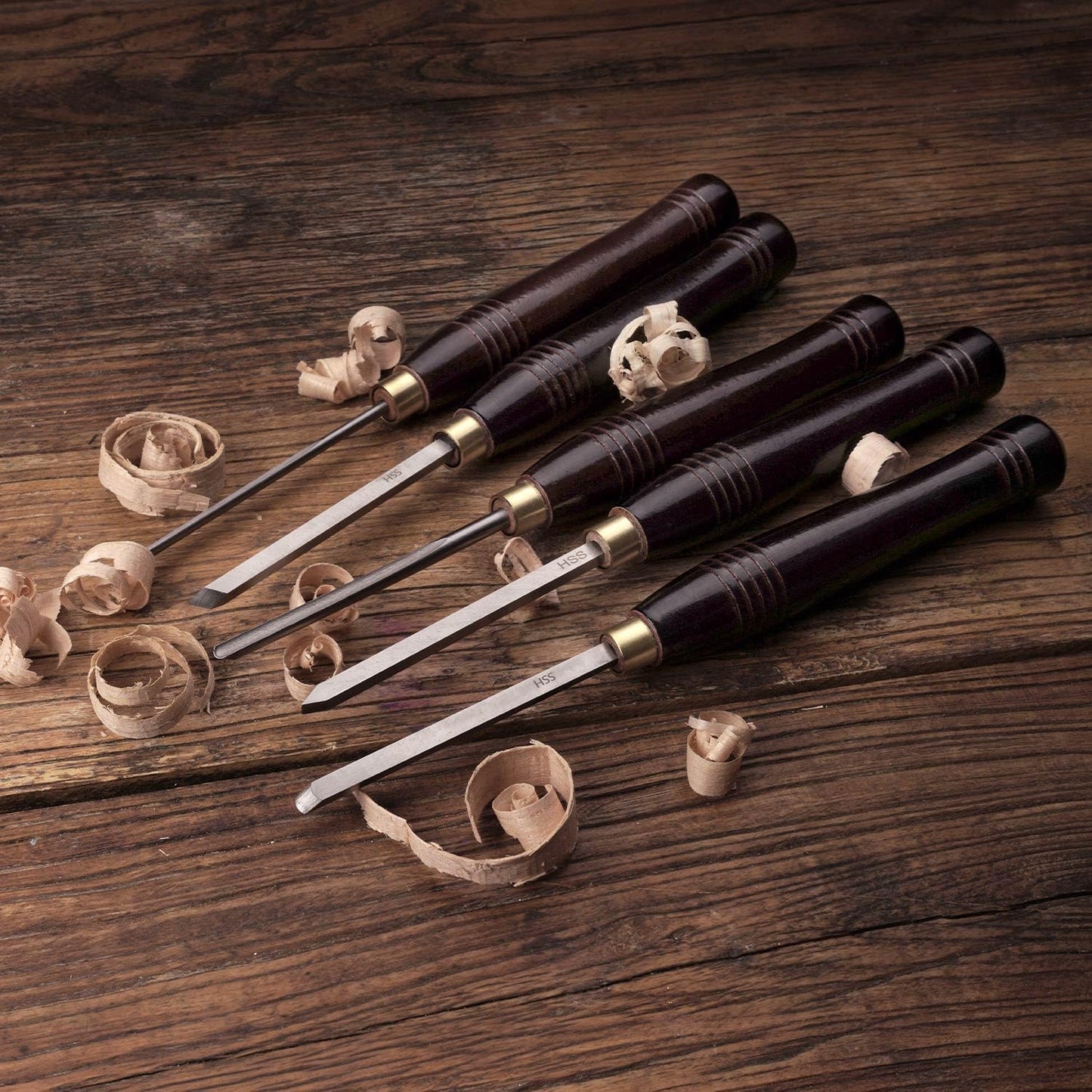 HSS Wood Turning Mini Chisel Set of 5 pcs
