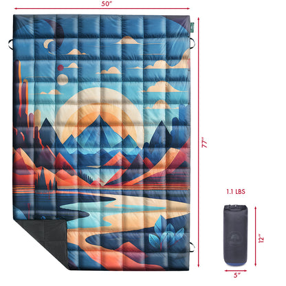 Down Camping Blanket (Mountain Sunset)